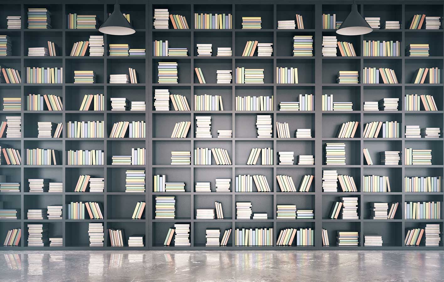 Bücherregal über eine ganze Wand